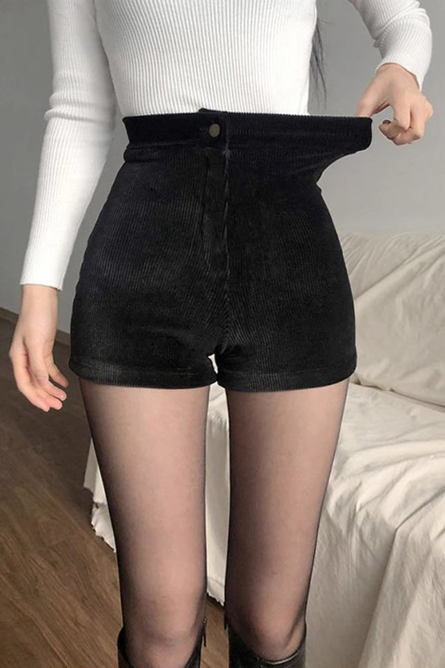 Boots new casual pants 23 tight 20 high waist black outer stretch corduroy autumn and winter shorts women corduroy