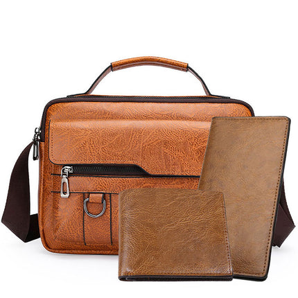 Men's Shoulder Bag Portable Foreign Trade 2025 New Fashionable Crossbody Bag Casual Outdoor Southeast Asian Cross-border Shoulder Bag Men's Bag