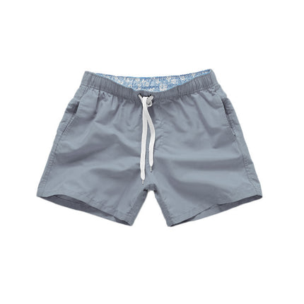 Cross-border Men's Beach Pants Plain Three-point Loose Swimming Shorts Fitness Sports Shorts Cross-border Foreign Trade Leisure Shorts