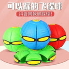 Elastic flying saucer ball-6 lights green