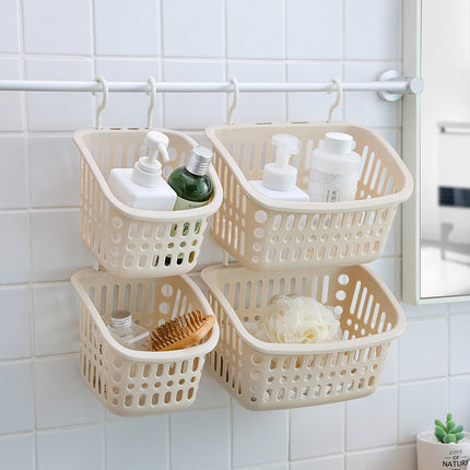 Hanging Storage Basket Bathroom Hanging Basket Bathroom Plastic Bath Basket Storage Basket Wall Hanging Storage Basket Waterproof