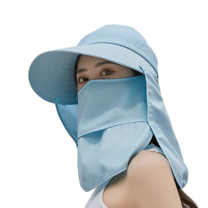 Sunscreen Hat Women's Summer UV-proof Face Mask Neck Protection Outdoor Riding Electric Bicycle Sun Hat