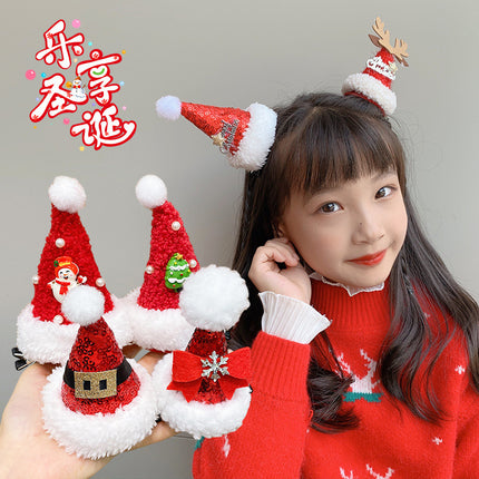20024 Christmas Hair Ring Antler Hair Ring Bow Hairpin Elegant Cute Christmas Party Children Hair Accessories