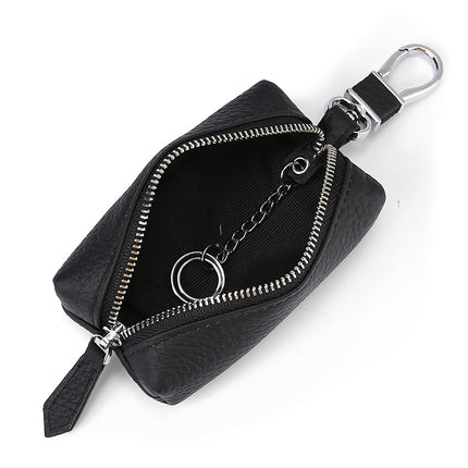 Upgraded High Quality Leather Exquisite Key Case Cowhide Key Case Home Car Key Dual Key Bag