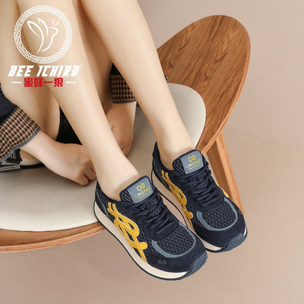 Bee Wolf Flagship Store German Training Shoes Women's Autumn/Winter New Retro Super Popular Forrest Gump Shoes Versatile Sports Casual Women's Shoes