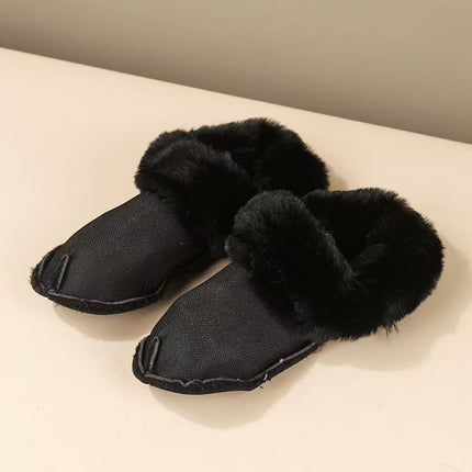 Cave Shoes Plush Liner Fits Cross Card Luo Winter and Winter Snow House Puffs with Velvet Cotton Shoe Cover