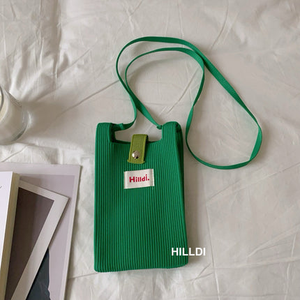 Dopamine mini phone bag for women spring and summer fashionable new ins simple shoulder messenger bag solid color small change bag