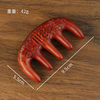 Blood sandalwood five-finger massage comb with blessing character