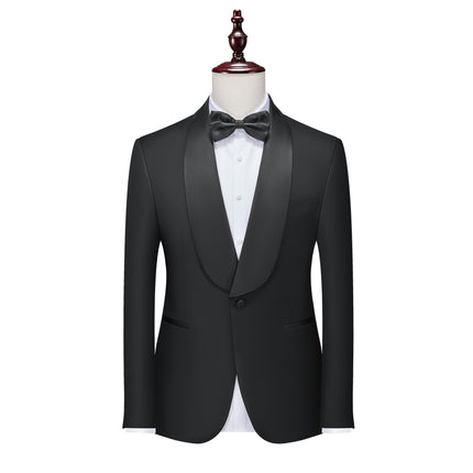 Big Green fruit collar dress art exam performance formal suit jacket men's wedding host tashido slim suit