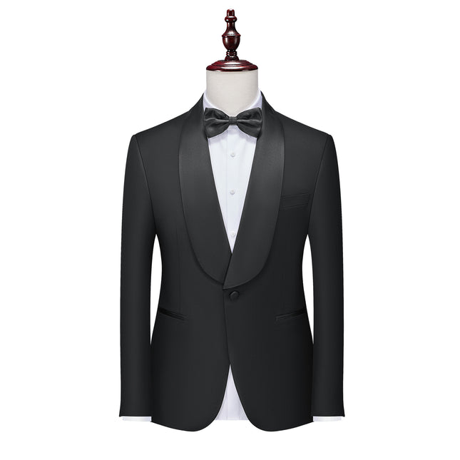 Big Green fruit collar dress art exam performance formal suit jacket men's wedding host tashido slim suit