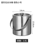1.6l portable double layer ice bucket-with ice clip