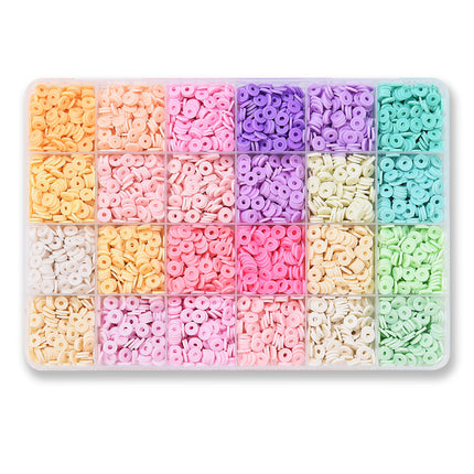 European and American Cross-border 24-grid Clay Bead Bracelet Making Kit 3mm23 Color Bead Bracelet Making DIY Jewelry Kit