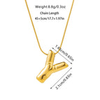 Y necklace / Gold - with chain