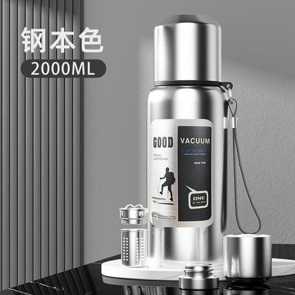 316 stainless steel liner large capacity vacuum all-steel thermos cup outdoor travel mountaineering fitness portable thermos pot