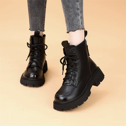 Wool Cold Resistant Snow Boots Women's 2024 Winter New White fleece-lined Thickened Waterproof Cotton Shoes Thick Bottom Slim Look Ankle Boots