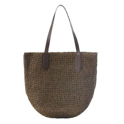 New Summer Single Shoulder Straw Bag Straw Bag Large Capacity Women's Handwoven Bag Vacation Beach Bag Tote Women's Bag