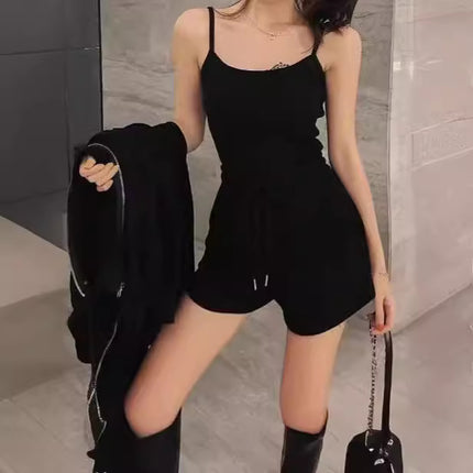 Summer 2024 New Internet Celebrity Sports suit Women's Jacket Vest Shorts Fashion Hong Kong Flavor Three-piece Women's Fashion