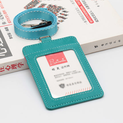 Color-Blocking Basketball Pattern Leather Work Id Card Holder Student Card Holder Business Badge Access Control Pu Lanyard Color-Blocking Wholesale Work Id Card