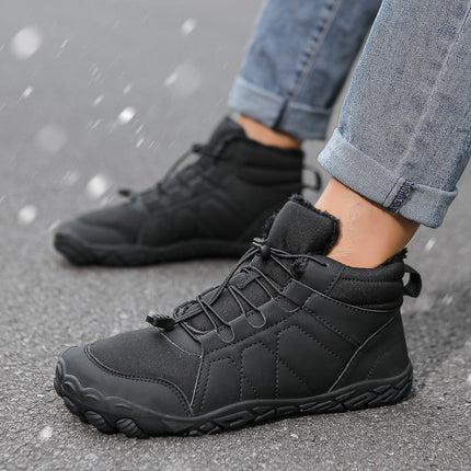 Warm Cotton Shoes Couple Outdoor Casual Hiking sneaker Lined Hair Thickened Mid-top Winter New Men's Snow Boots