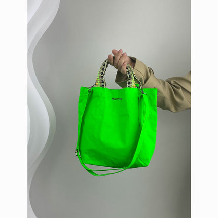 Fluorescent Green Ultra-Light Tote Bag Women's Miyansol New Dopamine Satchel Shoulder Bag Armpit Crossbody Bag
