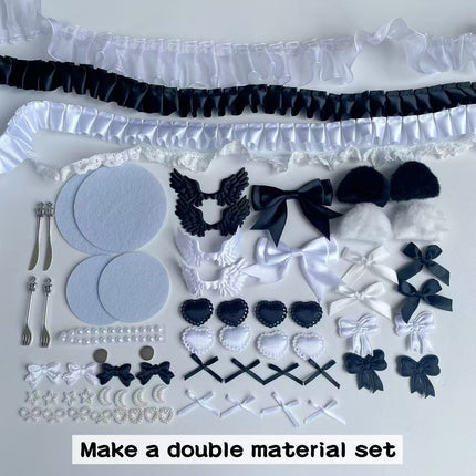 Gumei Handmade Accessories Set Lace Accessories DIY Support Fan Pain Bag Bar Material Bag Handmade Ear Decoration