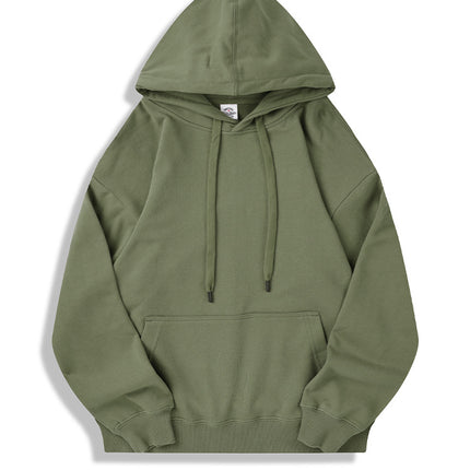 350g Hooded Sweatshirt for Men and Women, Spring & Fall Hooded Pullover Top, Loose Couple Outwear, Casual Pure Cotton, Printable