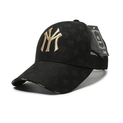 Four-Season Sunshade Baseball Cap Unisex Fashion Versatile Wide-Brim Face-Slimming Duckbill Cap Trendy Letter Deep Crown Hat