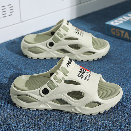 Slippers for Men, Summer Outdoor Wear, Youth Sports, Thick-Soled, Dual-Purpose for Driving, Large Size 45, Outdoor Beach Sandals
