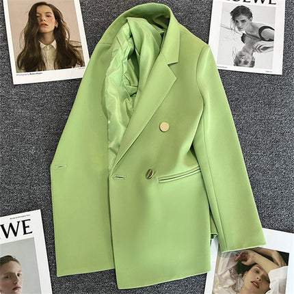 Green Small Blazer for Women 2025 Spring New Style Slimming Internet Celebrity Street Top Trendy Women