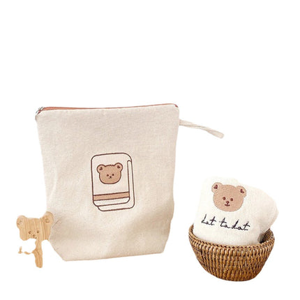ins children's canvas storage bag kindergarten baby preparation bag waterproof travel cosmetics storage baby classification