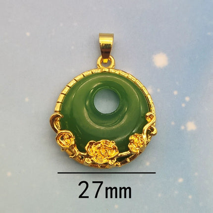 Ancient sand gold imitation jade gold-plated necklace jade brave Guanyin Buddha pendant live welfare drainage small gift supply