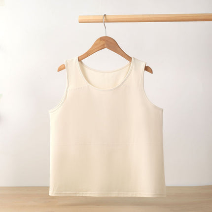A Good Helper for Layering_Simple Splicing Design_Sleeveless T-Shirt Vest Dropshipping