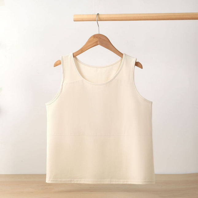 A Good Helper for Layering_Simple Splicing Design_Sleeveless T-Shirt Vest Dropshipping