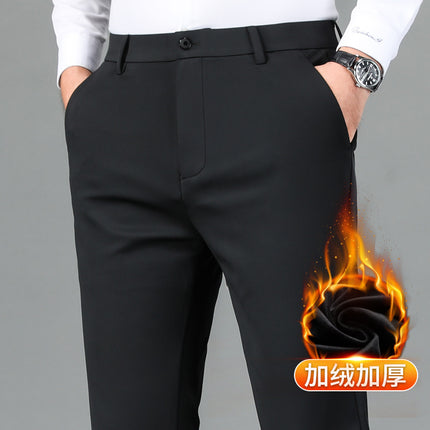 Nylon Straight-Leg Men's Casual Pants Spring and Autumn Men's Pants Ice Silk High-Elastic Business Dress Pants Summer Pants Men's High-Elastic Breathable