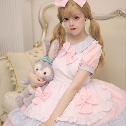 Japanese-Style Maid Lolita Soft Girl Dress Cos Anime Cream Sweetheart Cafe Cute Maid Uniform Set