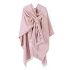 Striped tie-dye shawl-pink