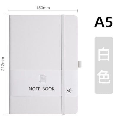 Portable Small Notebook A6A5 Wholesale Multi-Color Elastic Straps Skin-Feel Leather Notebook Imitation Leather Cross-Border Supply Ready Stock