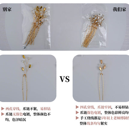 European and American Bride Jewelry Three-piece Suit High-class Dance Wedding Jewelry Alloy Diamond Crown Necklace Earrings suit