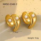 Nmse-e348-5 golden white pearl / 18K
