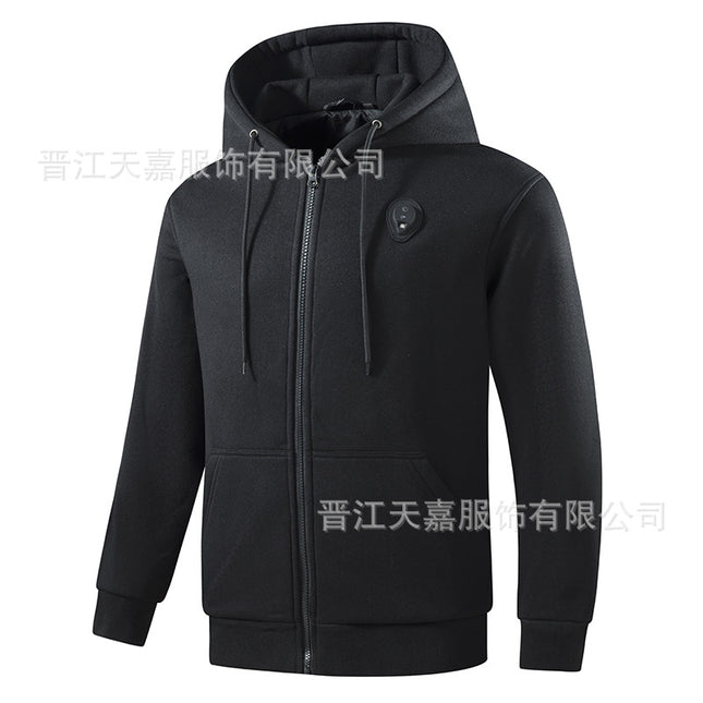 Heating Sweatshirt, Warm Electric Heating Sweatshirt, Couple's Heating Suit, Sports Cold-Proof Constant Temperature Smart Heating Hooded Jacket