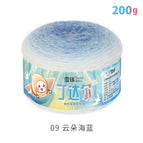 3 strands*09 color*cloud sea blue*200g* 456m *8% wool 73% acrylic 19% nylon