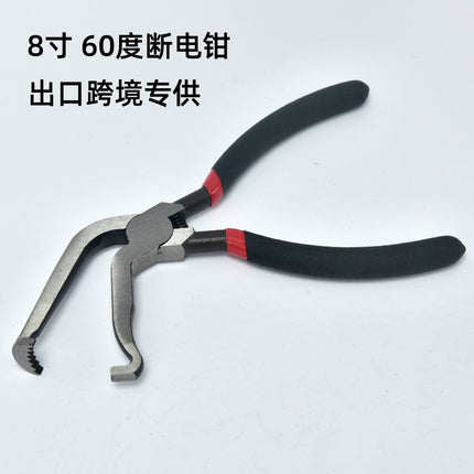 Red and black elbow 60 degree power-off pliers bolt pliers multi-purpose pliers car oil pipe separation harness pliers cross-border pliers