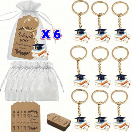Cross-Border Fashion New Doctor's Hat Graduation Season Keychain Hanging Set Decoration Creative Alloy Oil Dripping Graduation Gift