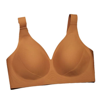 Large Cup Traceless Underwear Women's Gathering Big Chest Shown Small Gathering Parammary Breast Without Steel Ring Anti-sagging plus size Comfortable Bra for Women