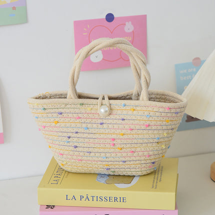 New Summer Portable Women's Woven Bag Commuter Bag Travel Seaside Beach Hand Bag Souvenir Foreign Trade Wholesale