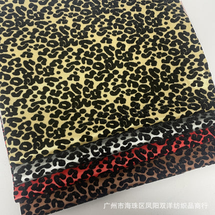 Wholesale PU flocking garment leather leopard print banma print rhombus grid stripe men's and women's children's clothing luggage packaging fabric