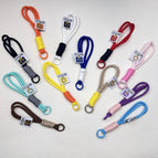 Hand-knitted nylon double rope + round spring coil / Random color