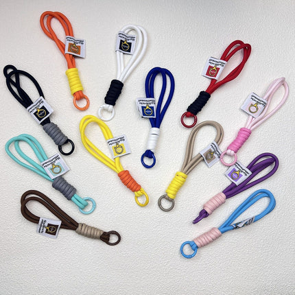 Ins Nylon Braided Rope Keychain Phone Lanyard Pendant DIY Bag Accessory Braided Versatile Portable Accessory