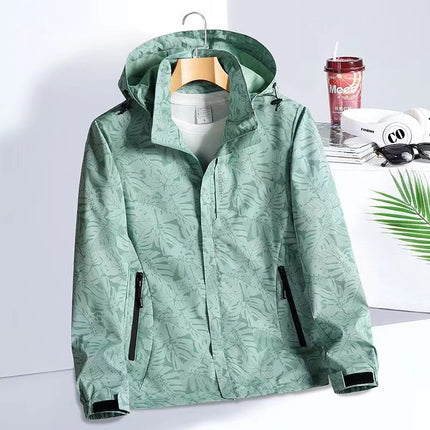 Outdoor Single-Layer Jacket Men's Windproof Water-Splashing Women's Camouflage Breathable Jacket Sports Running Mountaineering Suit Trendy Trenchcoat