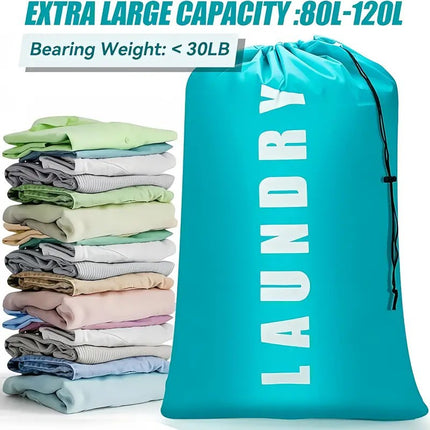 Cross-Border Storage Laundry Bag Waterproof Oxford Cloth Portable Travel Storage Bag Moving Drawstring Drawstring Dirty Clothes Bag